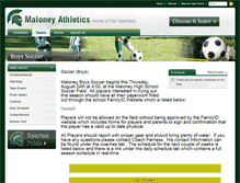 Tablet Screenshot of boyssoccer.maloneyathletics.com
