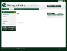 Tablet Screenshot of golf.maloneyathletics.com