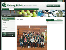 Tablet Screenshot of girlstennis.maloneyathletics.com