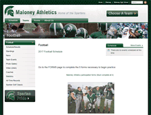 Tablet Screenshot of football.maloneyathletics.com